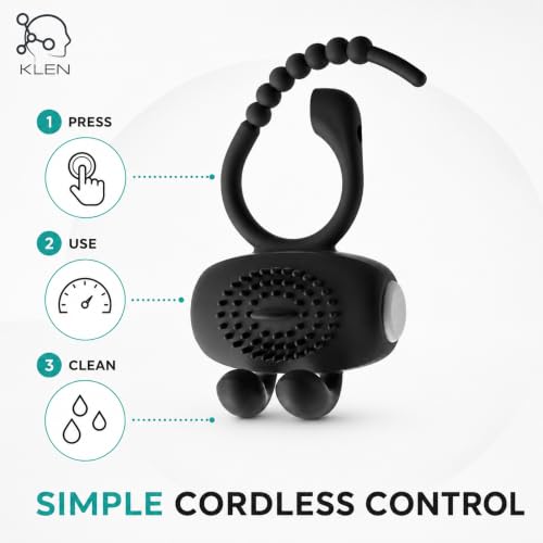 Image of KLEN Body Massager Machine Personal For Men, Battery Operated Ring, Black