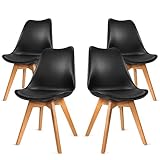 MODERNER HINGUCHER IM SKANDINAVISCHEN DESIGN: VADIM Stuhl überzeugt durch sein schlichtes und elegantes Design. Der schwarze Esszimmerstuhl vereint das Klassische mit dem Modernen auf gekonnte Art und Weise.Die 4 Stühle können leicht eine Vielzahl von Räumen und Arrangements dekorieren.