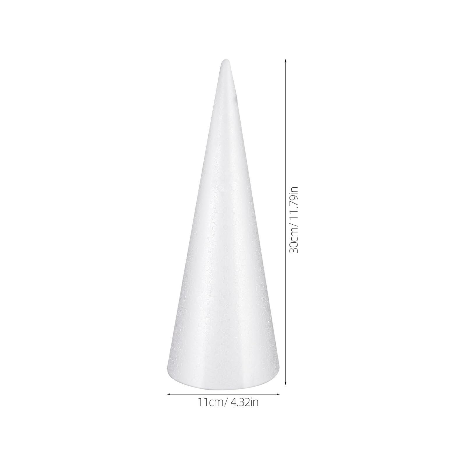 POPETPOP 6 Coni di Schiuma Polistirolo 30 CM per Lavoretti Natalizi e Decorazioni Alberi di Natale Forme Artigianali Leggere per Feste e Progetti Creativi