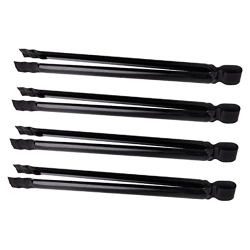 SOLUSTRE 4Pcs Bbq Charcoal Tongs with Lengthened Handle for Safe Grilling Heavy Duty Outdoor Barbecue Tools for Fire Pit Campfire Picnics and More