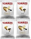 (Unique Flavors) [4 PACK] CAVIAR & WINE - Torres Spanish Potato Chips Patatas Fritas Variety Pack Made in Barcelona, Spain - 2 pack Caviar (40g) + 2 pack Sparking Wine (50g)