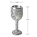 Medieval Viking Knight Chalice Wine Goblet Gothic Metal Cup Drinking Vessel with Wine Drip Ring for King/Queen's Party Decorations Wedding Prop
