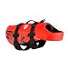 EzyDog Premium Doggy Flotation Device (DFD) - Adjustable Dog Life Jacket Preserver with Reflective Trim - Durable Grab Handle for Safety and Protection - 50% More Flotation Material (Large, Red)
