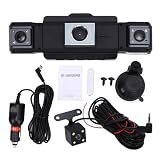 Eacam Dash Cam a 4 con Registrazione Continua Telecamera per Auto Anteriore Posteriore Sinistra Destra 360 Dash Camera WiFi Controllo APP Visione Notturna IR WDR Modalità P