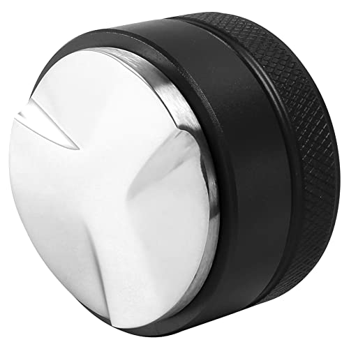 Srutueo Espresso 304 Stainless Steel Coffee Distributor Leveler Tool Coffee Tamper with Three Angled Slopes 49mm