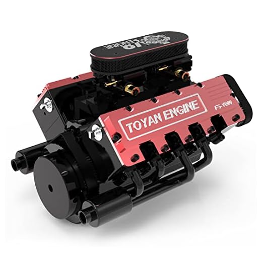 MAYS 8 Cylinder Engine Kit Mini V8 Model, TOYAN HOWIN FS-V800 1/10 Four-Stroke Water-Cooled Nitro Model for RC Car Boat Physics Science DIY Toy Kids & Adults - Version, 12.34 x 3.2 x 12.73cm
