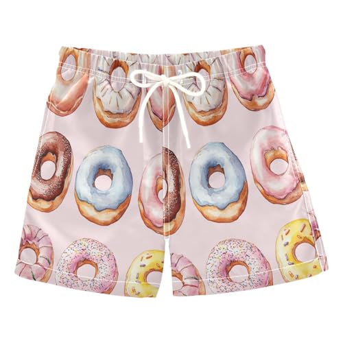 Boccsty Sprink Sugar Pink Donuts Boys Swim Trunks Baby Kids Swimwear Summer Toddler Beach Board Shorts 2T - Main Image