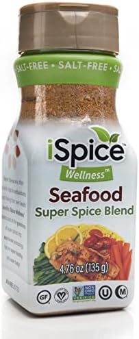 iSpice - Salt-Free | Sugar free | 100% Fat Free Pure Wellness Seafood Super Spice Blend | All Natural | Ready to use as is | No preparation is necessary