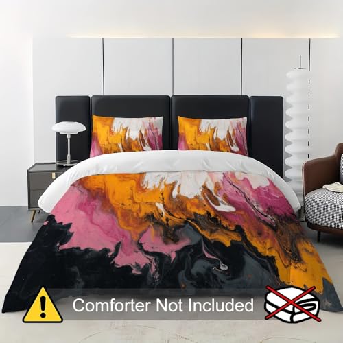 Parure de lit 3D 260x240 cm marbre abstrait avec housse de couette - 5