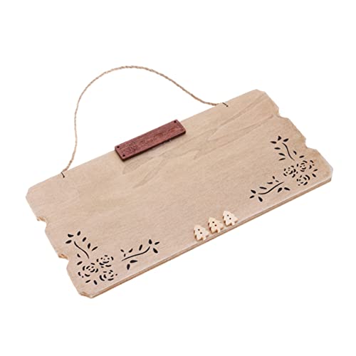 Toyvian Diy木製吊り下げドアプレート 無地のドアサイン 12x0.5cm 吊り下げ装飾 オフィスやカフェ用 手作りアートに