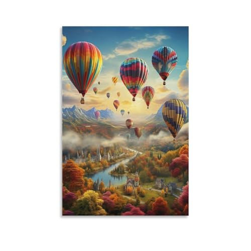 Pinturas murales cuadros modernos de globo aerostático para sala de estar