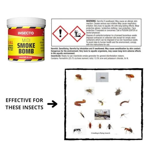Insecto Flying and crawling insect bed bug killer Professional Smoke Bomb (15g MIDI)