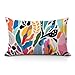 IAFQWDS Abstract Boho Colorful Leaf 12x20 Pillow Cover, Mid Century Modern Vibrant Plant Lumbar Pillow Covers Decorative for Sofa Couch Home Bedroom Living Room