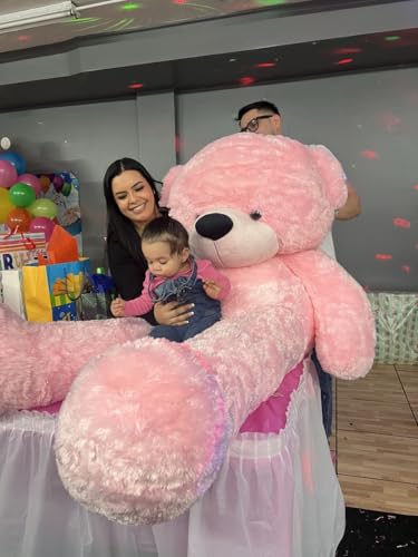 Image of Giant 7 Feet Teddy Bear for Girls & Loved Ones | Soft Plush Hugging Toy | Romantic Gift for Girlfriend, Wife, Kids | Jumbo Size (7 Feet, Pink)