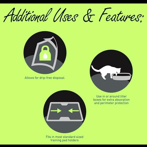 Image of Pets Empire Pet Training Pads, Super Absorbent & Leak-Proof Pee Pad, Quick Dry Floor Protection Mat for Potty Training, Disposable Urine Poop Mats for Dogs, Puppies Trainings - 10N (23 X 24 Inch)