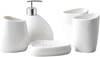 White Porcelain Sanitary Ware Five-piece Suite Hotel Bathroom Toiletries Gargle Cup