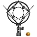 Neewer® Black Universal Microphone Shock Mount Holder Clip Anti Vibration Suspension High Isolation with for Studio Condenser Mic, Idea for Radio Broadcasting Studio, Voice-over Sound Studio and Recording