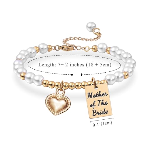 Melix Home Mother of the Bride Bracelets Gifts Pearl Bracelet Wedding Gift for Mom Mama2