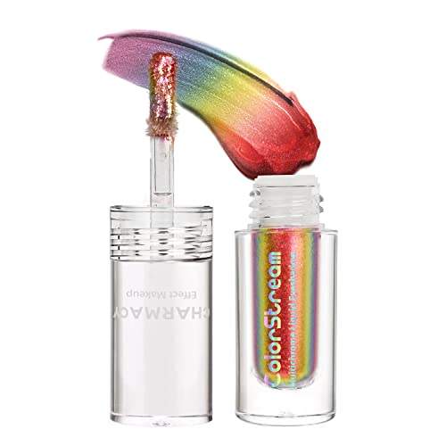 Charmacy Liquid Chameleon Eyeshadow, Multi-Dimensional Eye Looks, Highly Pigment, Long-Lasting With No Crease, Multichrome Eyeshadow Liquid Metallic Eye Makeup, 1.6G (#07) #TOP2