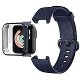 El funda con cubierta de pantalla brinda protección externa a su Mi Watch Lite. Puede protector la pantalla y los cuatro lados del reloj de arañazos, roturas, golpes u otros daños. Las funciones de la pantalla táctil y del sensor se combinan bien con la cubierta protectora.