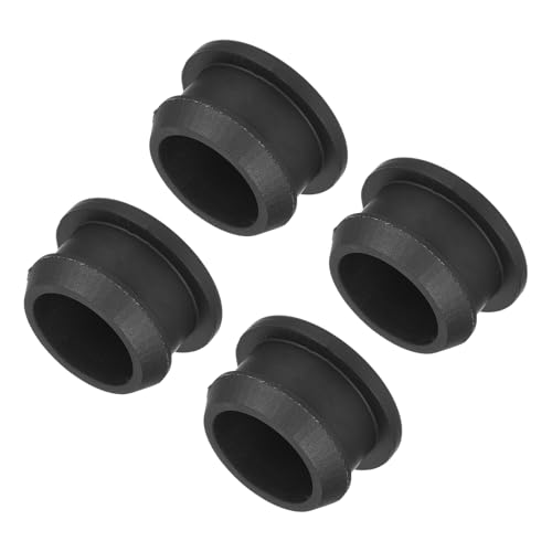 Image of MECCANIXITY Silicone Snap in Locking Hole Plugs,Rubber Panel Seal Cover Flush Type Panel Round for Kitchen Rubber Bulkheads Waterproof Sealing Plugs 19mm /0.75 Inch Diameter Black,Pack of 4
