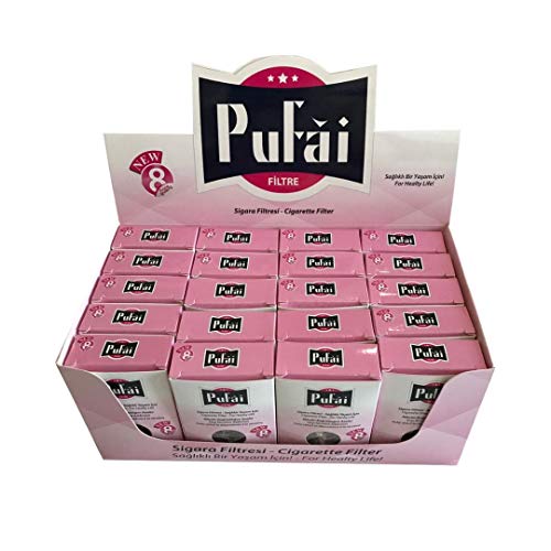 Sigara Filtresi Normal Boy 8 mm Ağızlık 600 Adet 20 Kutu Pembe