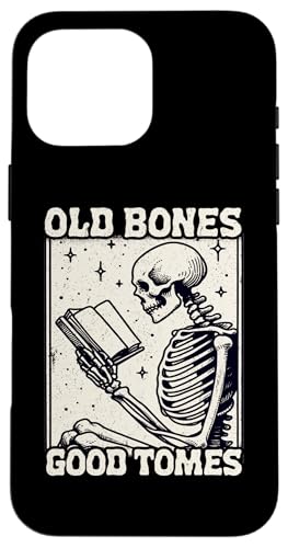 Old Bones Good Tomes Book Lover Bookworm �X�P���g���u�b�N �X�}�z�P�[�X iPhone 16 Pro Max �p