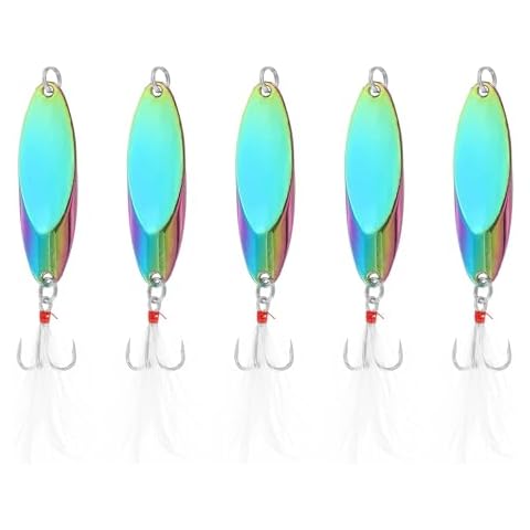 PATIKIL 5-Piece Fishing Spoons Set Cover