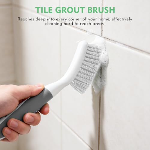 Image of SetSail Scrub Brush, Heavy-Duty Stiff Bristle Cleaning Scrubber, 4 Pack