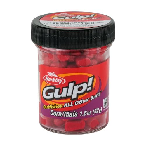 Berkley Gulp! Corn Fishing Bait, Red Maize, 0.5in,...