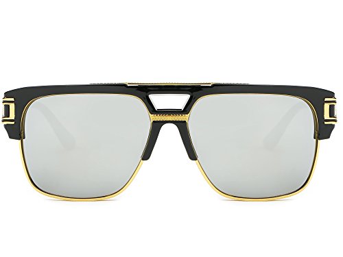 Image of Allt Square Aviator Large Fashion Sunglasses For Men Women Goggle Alloy Frame Glasses