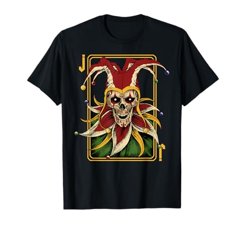 Evil Clown Shirt Playing Card Halloween Costume T-Shirt