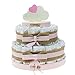 Idea Originale Regalo Torta Pannolini Bambina per Prima Infanzia, Nascita, Baby Shower Originale ed Economico Nuvoletta Bimba (Torta da 30 Pannolini)