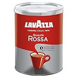Lavazza Kaffee Qualita Rossa, Espresso Röstkaffee, Bohnenkaffee gemahlen, Filterkaffee, in Dose 250g
