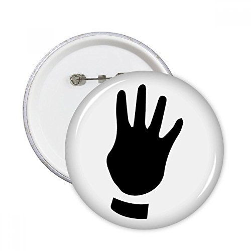 Pins bouton de taille M avec motif Silhouette quatre Gesture pour décoration de vêtements