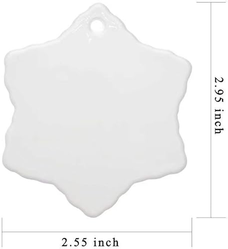 Miniatura 3 de "NA" Dillon South of The Border - Adorno de cerámica para árbol de Navidad, diseño de copos de nieve, de doble cara, porcelana, regalos para el hogar