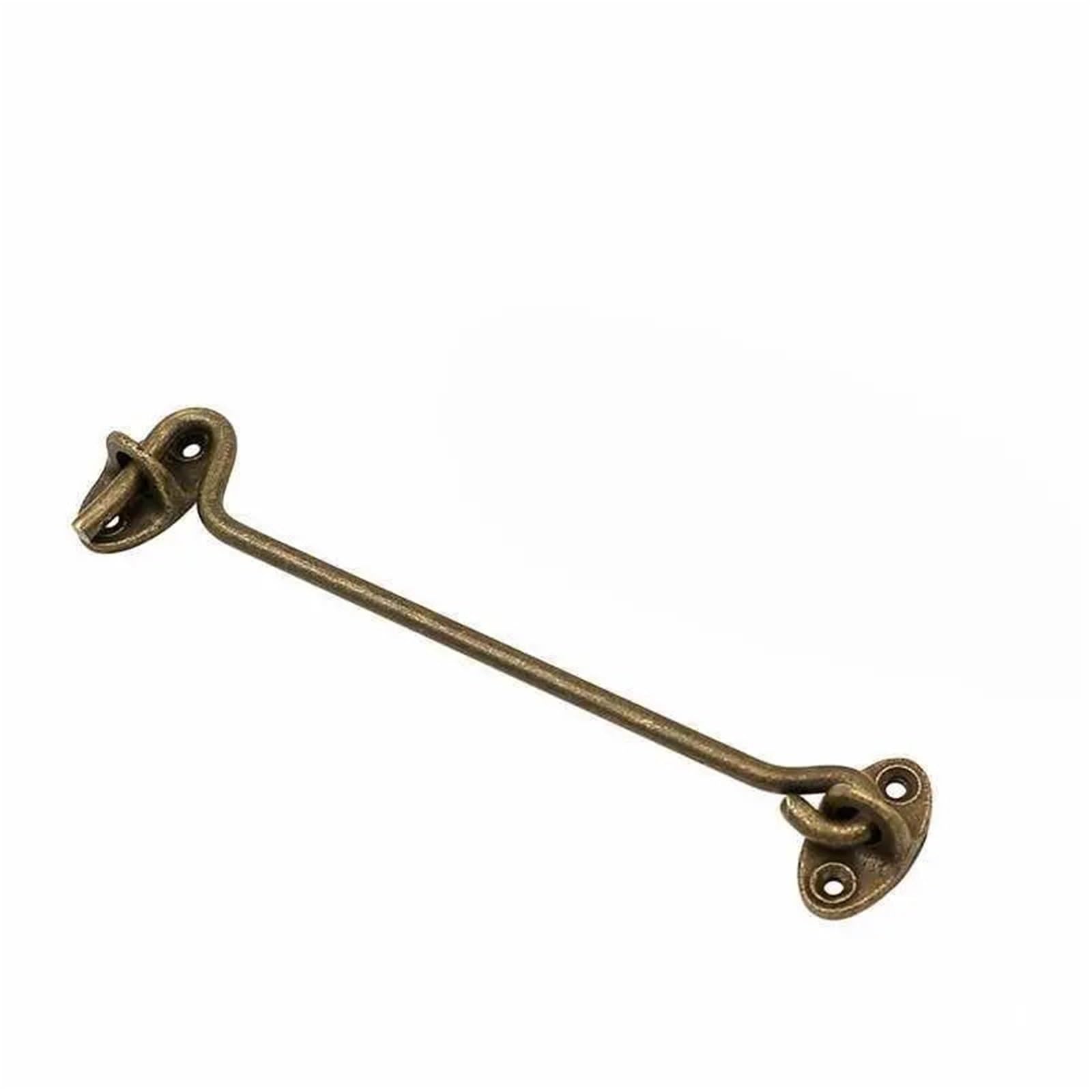 Zntihz One Color 2Pcs Window Hinge Support Rod Holder 3Inch Brass Cabin Hook And Eye Latch Lock Door Catch Stay Wind Bracing Hardware For Wooden Doors,Windows(10Cm)