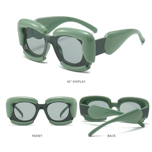 COTIA Unique Square Sunglasses Women Men Fashion Inflated Thick Frame Personality Design Y2K Punk Sun Glasses Eyewear3