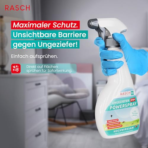 RASCH HOME DEFENDER® Ungezieferspray [500ML] - Ungeziefer Spray für die Wohnung - Ungezieferabwehrspray - Insektenspray - Insektenschutzspray - Insekten & Ungezieferraumspray