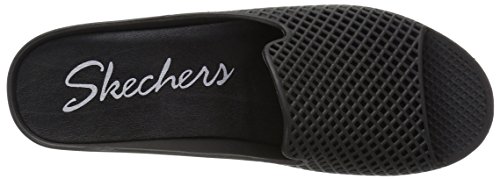 Skechers Skechers Women's CALI Glitz-Infrared-Sculpted mesh Front Single Band Slide Sandal, Black/Black, 6 M US