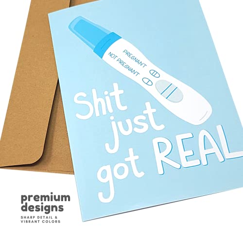 Sleazy Greetings Funny New Baby Card For Congratulation Baby Shower Card | Funny Pregnancy Card | Things Just Got Real Card #TOP4