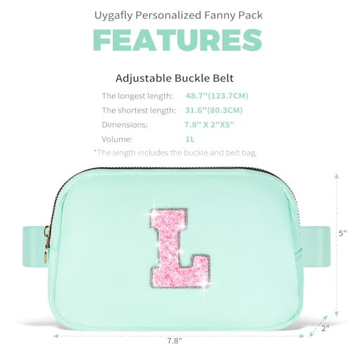 Image of Uygafly Gift for Teen Girls Kids Daughter Her - Birthday Gifts for 3 4 5 6 7 8 9 10 11 12 13 Year Old Girls,Fanny Pack Crossbody Bag Purse Belt Bag Cute Trendy Stuff | Green,L