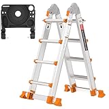 Valeo Ladder 14FT, Multi Position 4 Step Ladder...