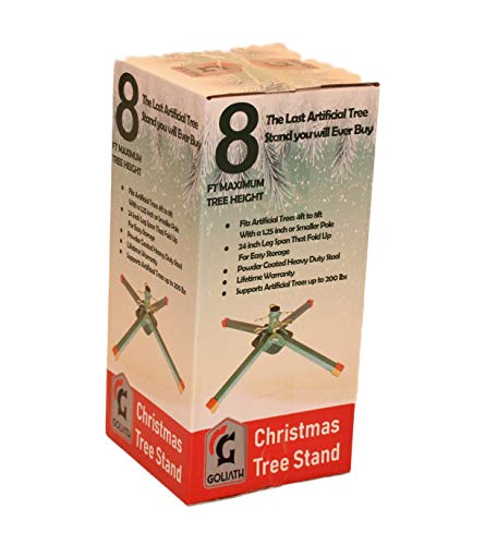 Goliath Welded Steel Artificial Christmas Tree Stand For Artificial Trees 4 To 8 Foot With A 1.25 Inch Diameter Pole Or Less #TOP4