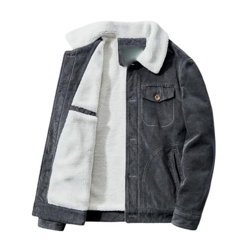 Blouson matelassé en coton et velours chaud coupe ample hiver homme
