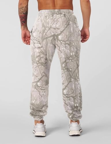 Men’s Camo Baggy Sweatpants Graphic Print Workout Streetwear Joggers Pants for Men Fleece Sweats with Pockets3
