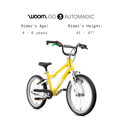 Image of woom GO 3 & GO 3 AUTOMAGIC Kids Bike, 16 Inch Lightweight, Ages 4-6