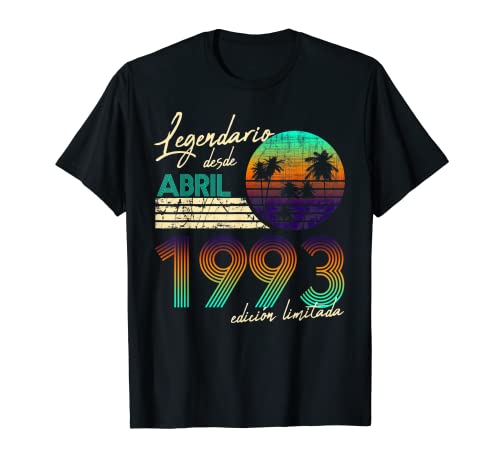 Cumpleaños Hombre Regalos Legendario Desde Abril 1993 Camiseta