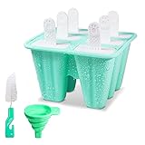 【Fácil de usar】 Puede agregar frutas, jugos u otras cosas que desee agregar a los moldes de hielo para hacer helados de diferentes sabores. Viene con 6 palitos reutilizables, cada vez que puedas hacer 6 paletas, podrías hacer 6 sabores diferentes a la vez.