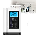 FENOKD Alkaline Water Ionizer,Alkaline Water Machine AG7.0,Water Filtration System, Produces PH 3.5-10.5 Alkaline Water,Hydrogen Generator Machine Purifier 3.8in LCD Home (White)